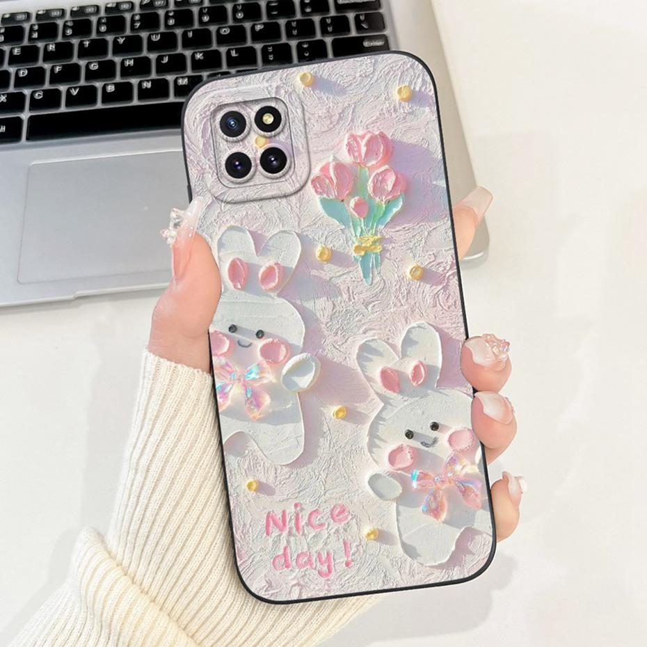 For Samsung Galaxy Note 10 Lite A81 Lens Protective Phone Case On Samsung Note 10lite SM-N770F Lovely Pattern Soft Silicon Cases