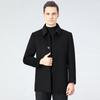 Men's Cashmere Winter Coat 2025: Thickened Warm Jacket for Middle-Aged & Elderly - Casual Lapel Outerwear