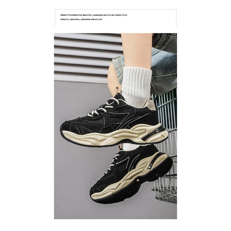 Mens Comfortable Soft Sole Thick Bottom Height Increasing Casual Chunky Sports Sneakers