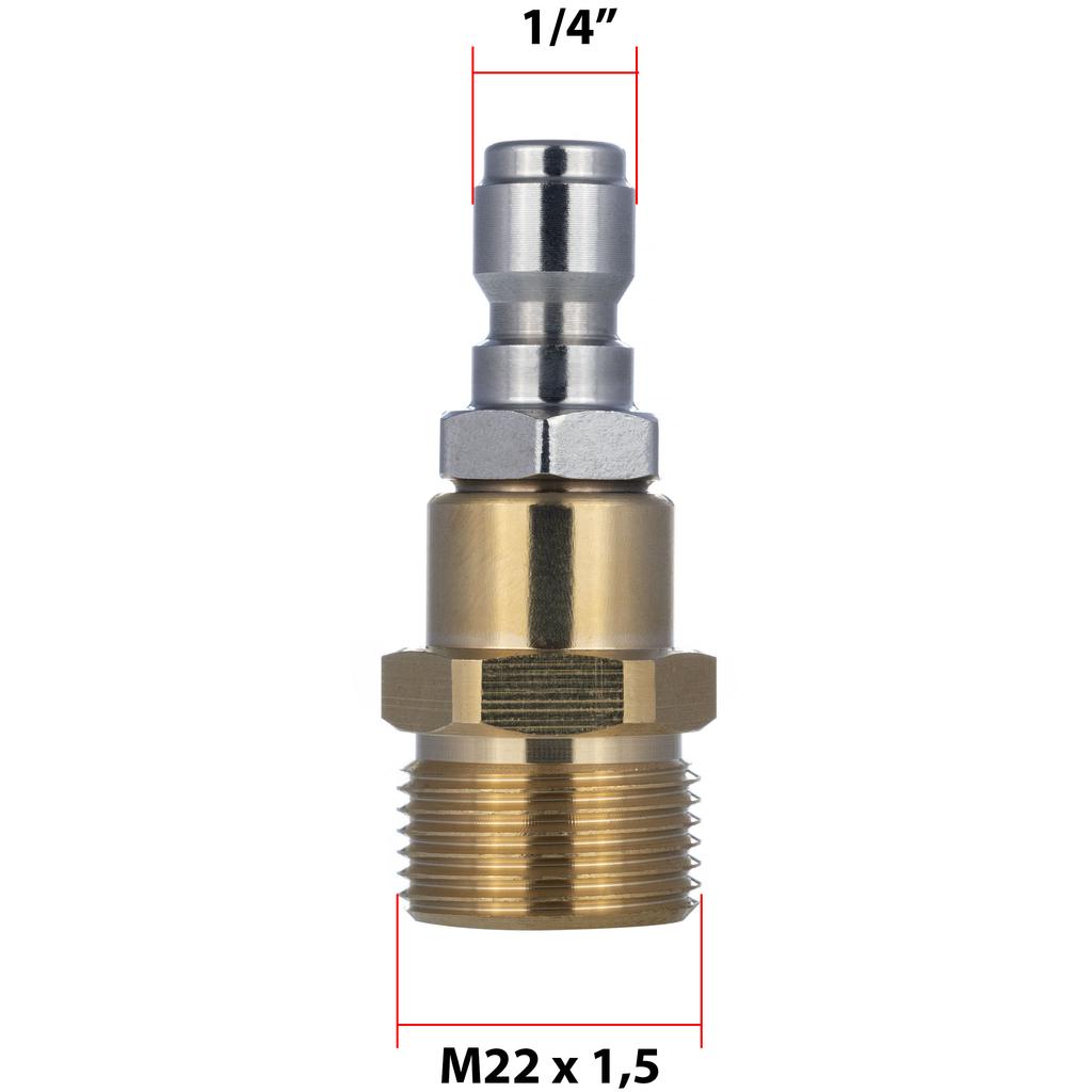 Adapter / Adapter for Pressure Washer M22 / for Quick Connector 1/4"