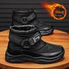 Men's High-Top Northeast Snow Boots: Winter Cotton, Thick, Warm, Cold-Resistant, Non-Slip, Plush Lining, Suitable for 40 Degrees Below Zero.