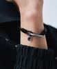 Scalettoblack Rsm025 Black Hide Karabiner Bracelet