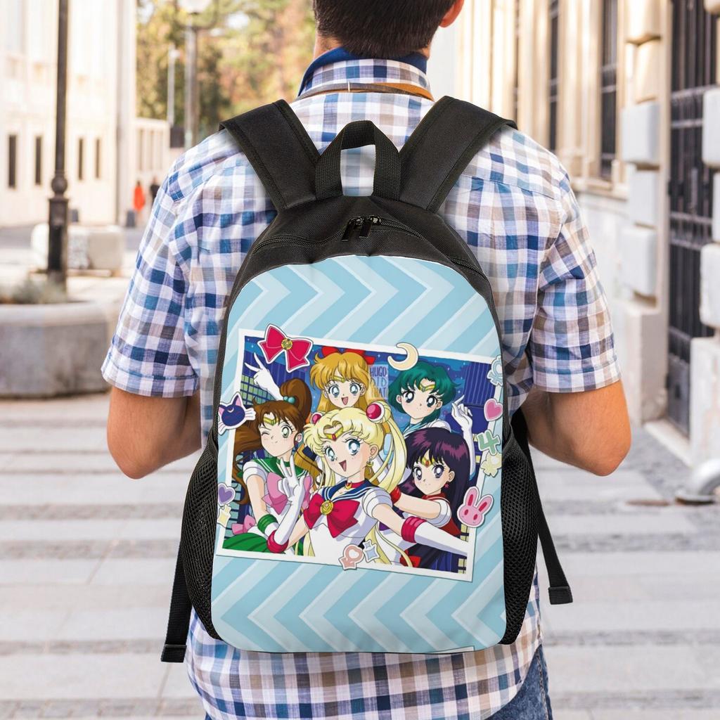 Sailors Anime Moons Backpacks for Women Men School College Student Bookbag Fits 15 Inch Laptop Bishoujo Bags