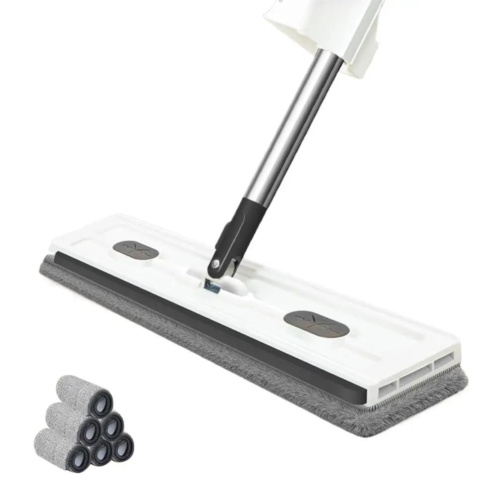 Large Flat Mop 360° Rotating Microfiber Mop Convenient Storage Lazy Squeeze No Hand-Washing For Cleaning Floors F2G3