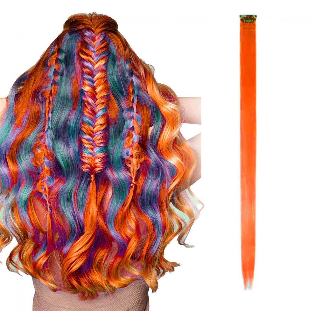 Color Hair Patch Hair Patch Multi-color Hanging Ear Dyed Wig Female Highlights Straight Hair Patch