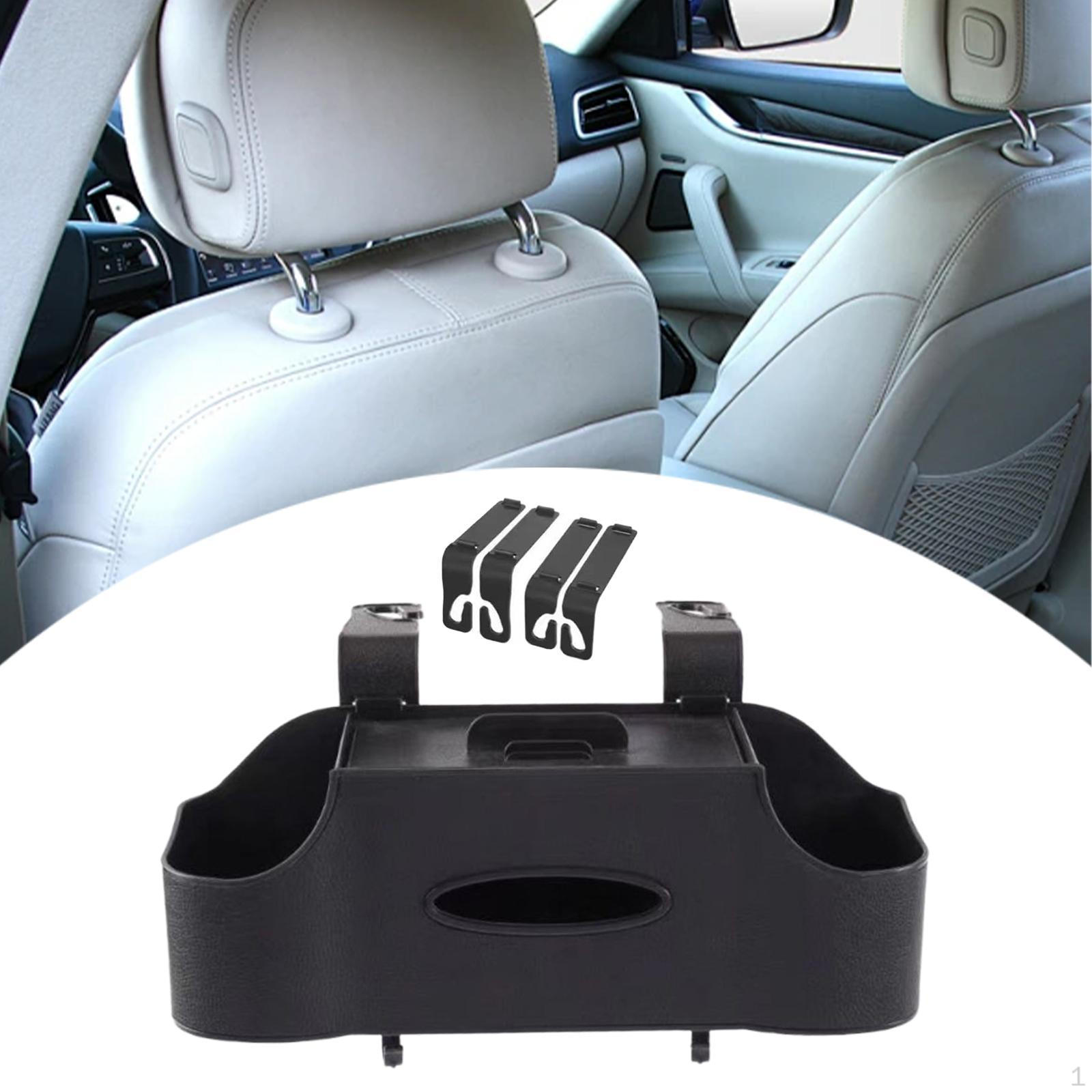 Backseat Organizer for Cars with Tissue Holder and Cup чёрный