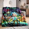 1 peça Manta Rick and Morty Leve de Flanela Para Sofá, Cama, Viagem, Sala de Estar, Escritório, Sofá, Cadeira e Cama