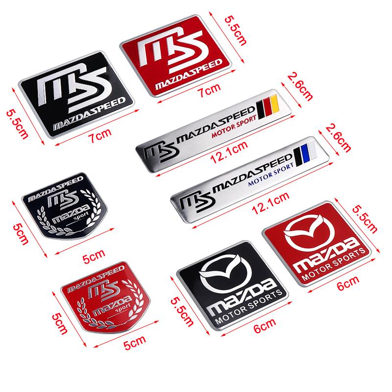 3D Aluminum Car Trunk Body Sticker Auto Emblem Exterior Decals Accessories For Mazda 3 6 MS Atenza Axela CX-5 CX-8 RX-8 GG GJ BK FF10