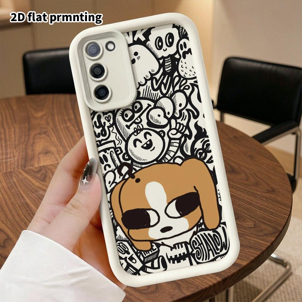 Phone Case: 2D Flat Samsung Galaxy A34 A35 M05 M06 S20 S22 S21 FE Plus 5G Case, Confused Face, Christmas and Halloween Gift