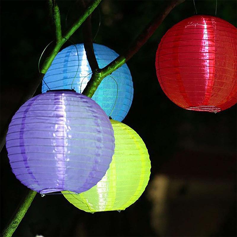 12 Inch Waterproof Solar Powered Lanterns Chinese Lantern Led Lamp Outdoor Decoration Balls Light Solar Lantern Party Decoration