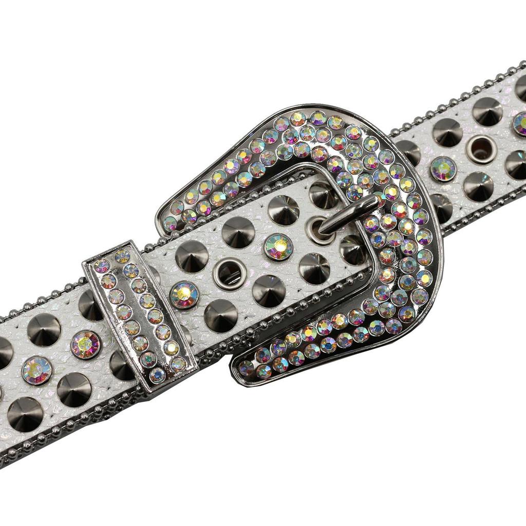 Women's Hip Hop Punk Rhinestone Cross Belt - Trendy Wide Waistband with Glittering Diamonds