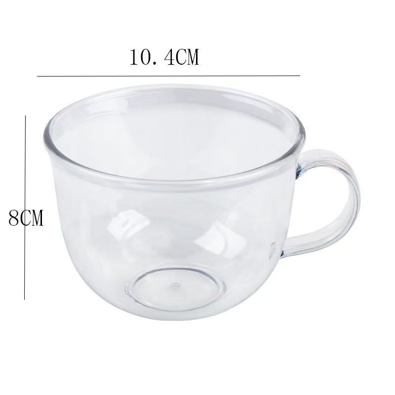 Large-capacity Glass Breakfast Cups for Household Use 301-400ml прозрачный