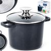 Granite Pot with Glass Lid, High, GRANDE, 2 L