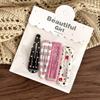 4 PCS Candy Cream Color Children's Water Drop Square Hair Clips Baby Bangs Clips Hairpins Girls' Hair Accessories Clips