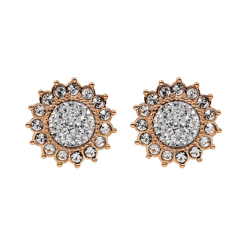 Swarovski Sunflower Decoration Stud Earrings Women s Gold 5502756