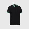 Men's 100% Cotton Short-Sleeved Polo Shirt with Color Contrast and Letter Print