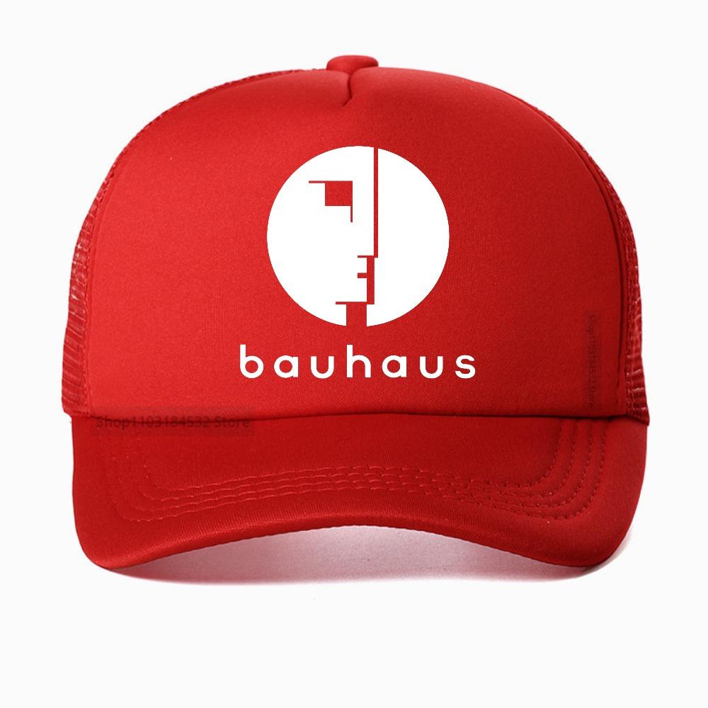 

Bauhaus Post Punk Goth Rock Fun Graphic Print baseball cap Unisex Fashion Street Comfortable sun hat mesh adjustable trucker hats Adjustable