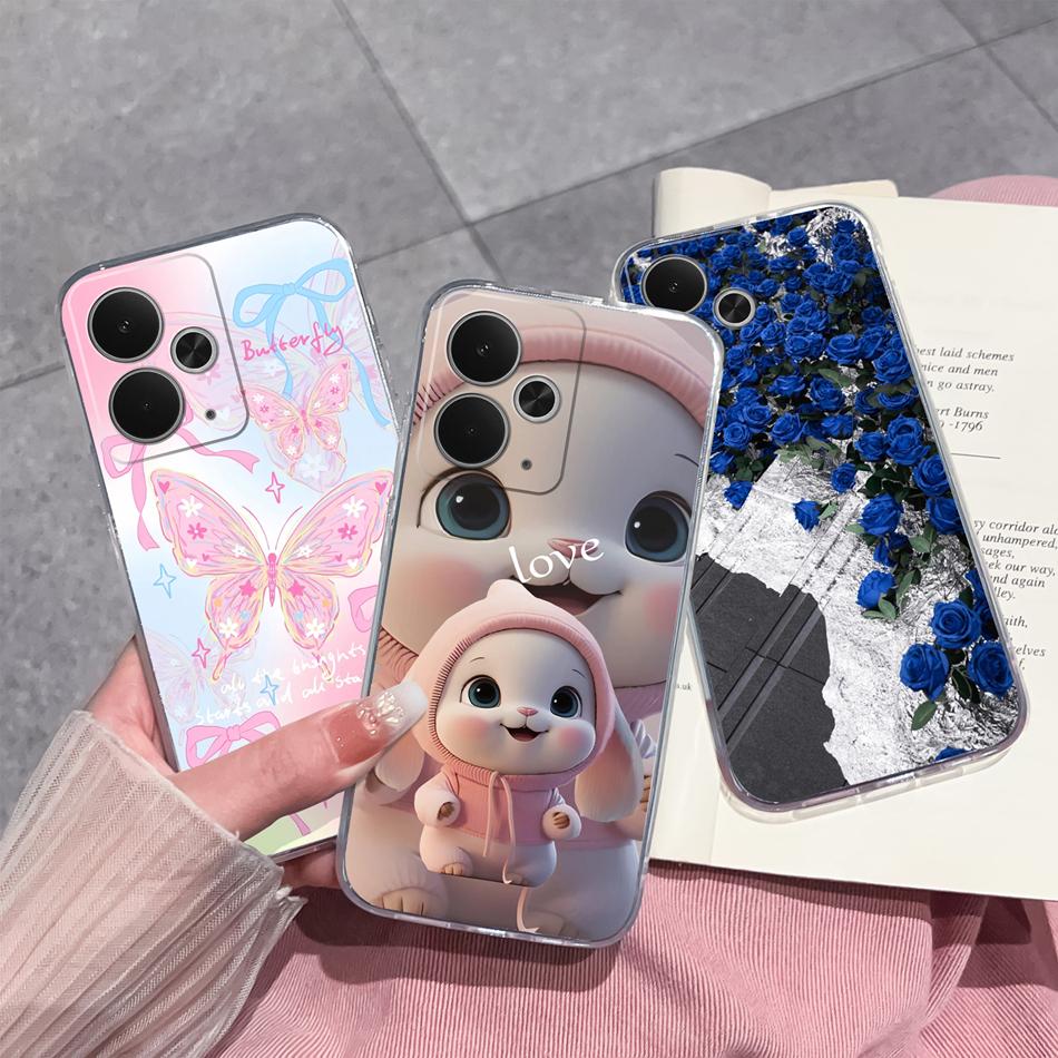 Coque de téléphone pour Realme 14T 5G Coque arrière transparente créative amusante pour Realme14 T Coque légère durable en silicone TPU souple