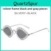 Y2k Cat Eye Sunglasses With Glitter Embellishments For Streetwear And Party Fashion