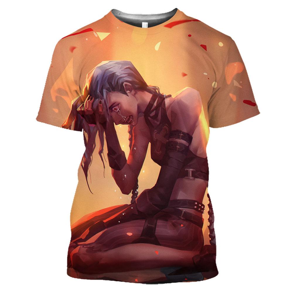 Arcane League Legends T-Shirt Anime 3D Print Men Women Fashion Oversized Fashionable Comfortable T-Shirt