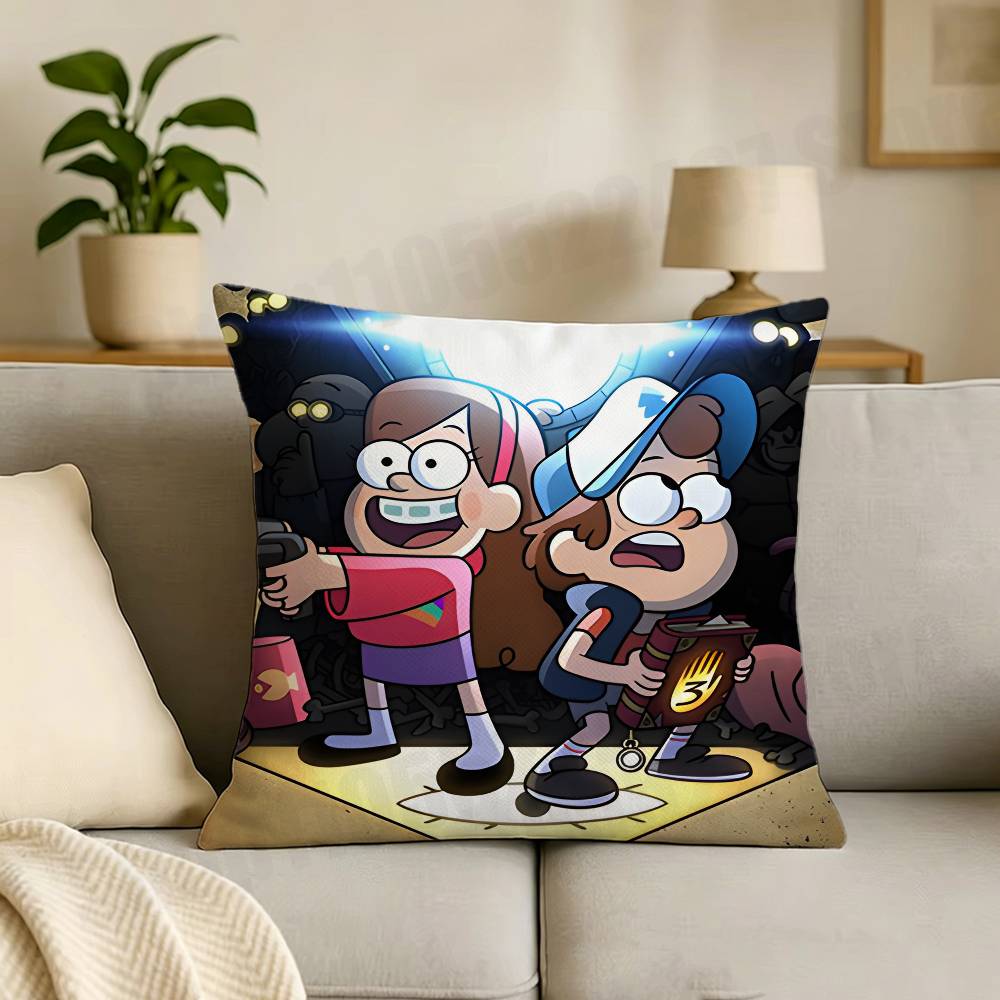 GGravity Süße FFälle Cartoon-Druck Kissenbezug Personalisierter Kissenbezug für Sofa Heimdekoration