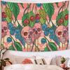 Cherry Skull Tapestry Vibrant Floral and Bone Wall Art for Bedroom or Living Room Large Decorative Hanging Add Quirky Style