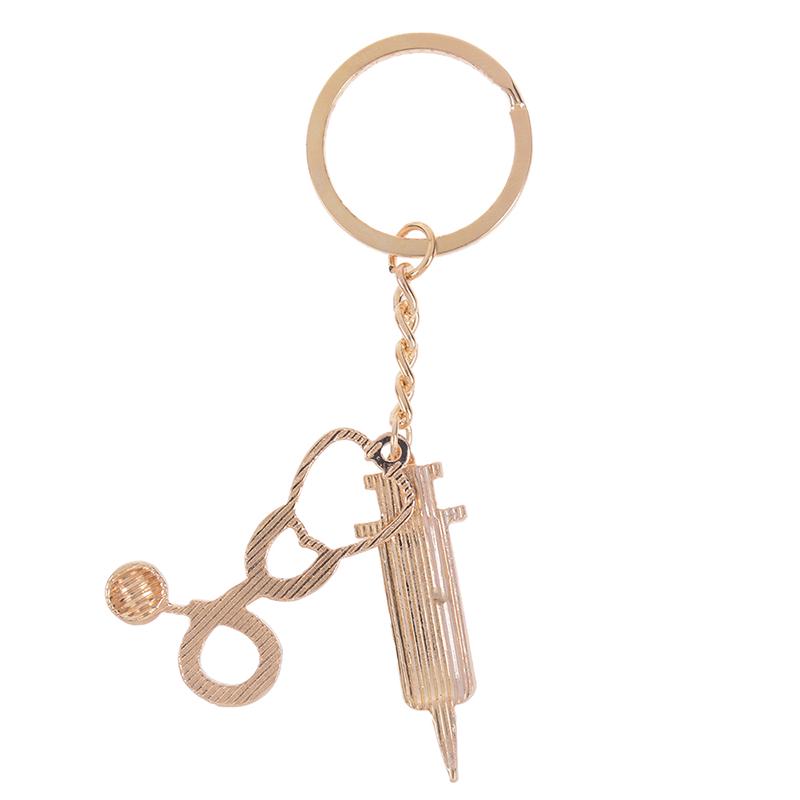 1Pcs Needle Medical Box Charm Keychain Key Ring Doctor Nurse Keyring Key Chain