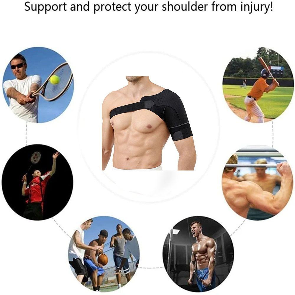 Compression Sports Shoulder Protective Adjustable Shoulder Brace Arm Straps  Badminton