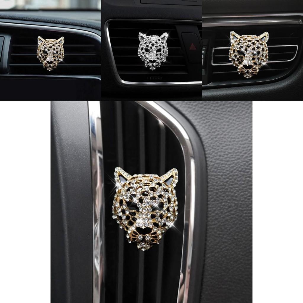 Metall Auto Parfümhalter mit Leoparden-Design Lang anhaltendes Aroma Silber- und Goldoptionen