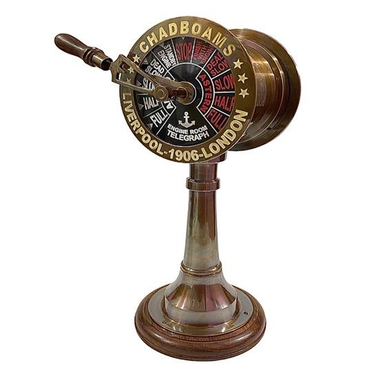 45.72 cm Maritime Brass Ship Order Engine Working Telegraph Nautical Marine Telegraph Collectible Room Office Décor