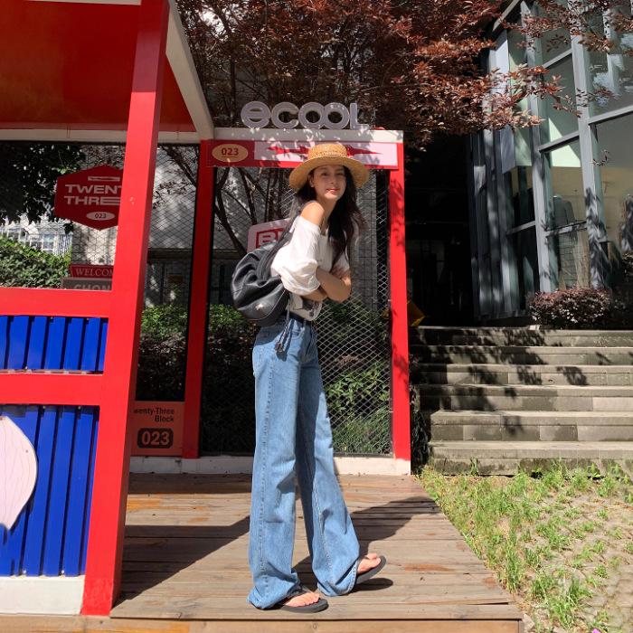 

2025 Autumn American Retro Low Waist Straight Leg Jeans for Women L