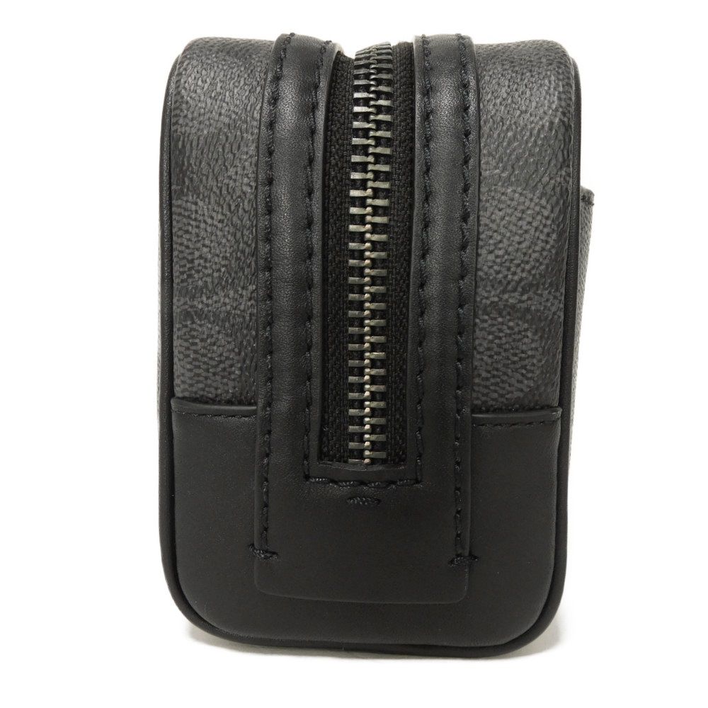 Used 9726 Small Travel Kit CAR15 7930 Current Smooth Calf Gray Handbag Pouch Unused Signature Black Men's from Japan