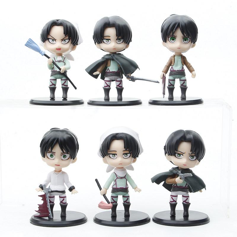 Unique Attack On Titan Eren And Levi Pvc Figures 10cm Gashapon Toys For Stylish Home And Car Decoration