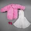 Casual Plush Coat Handmade Tops Dresses Set for 1/6 Doll/29~32cm Doll Clothes Accessories