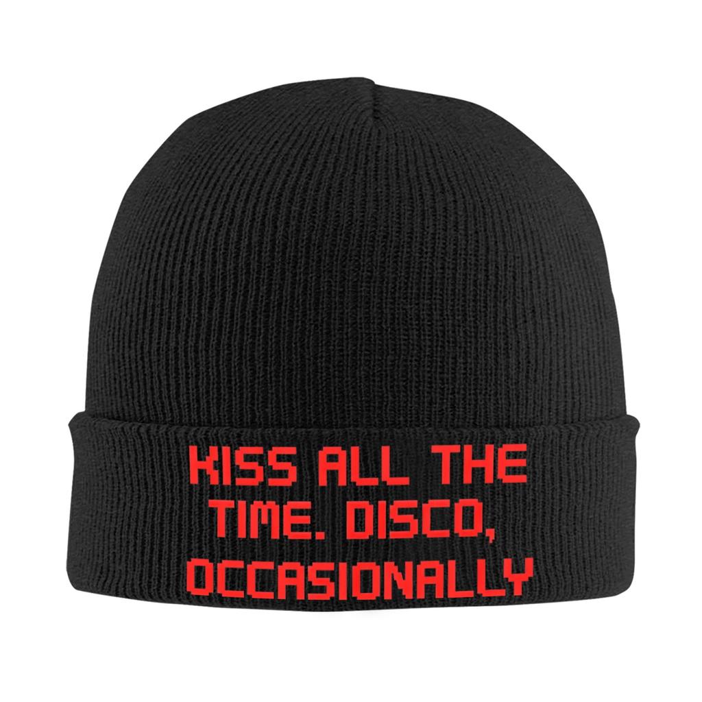 Harrys Styles Kiss All the Time Disco Occasionally Knitted Hat Beanies Autumn Winter Hats Warm Acrylic Fashion Cap Unisex Women
