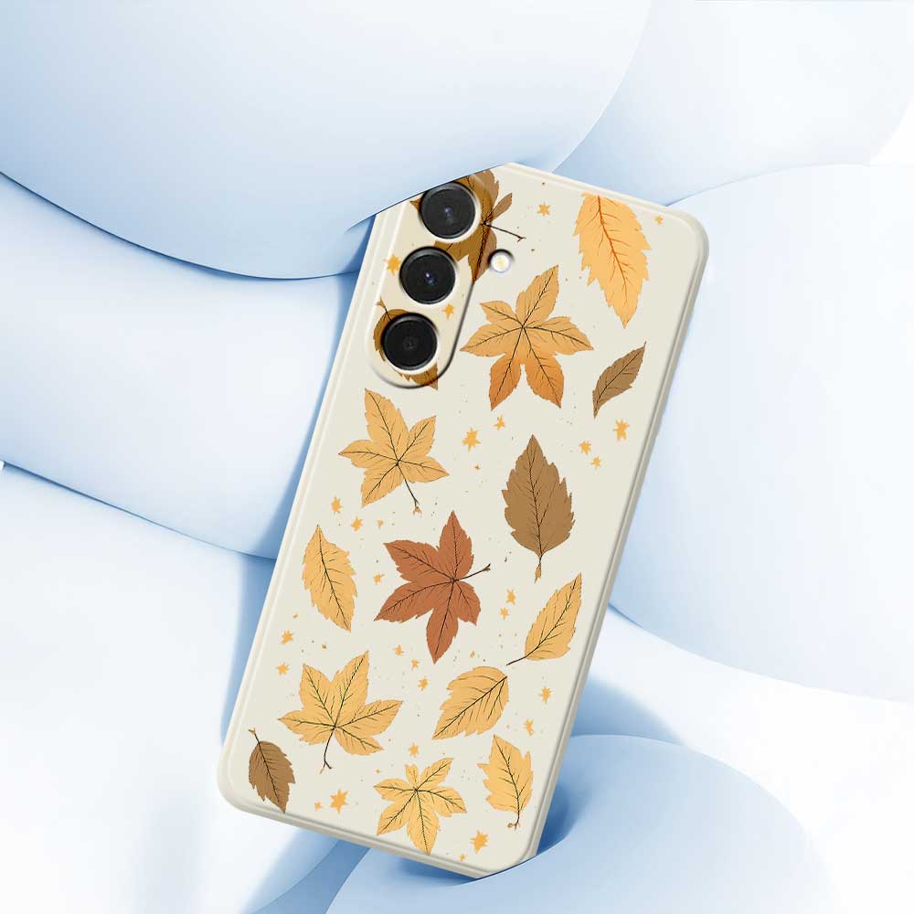 For Samsung Galaxy A36 5G Case Maple Leaves Pattern Printing Straight Edge TPU Phone Back Cover
