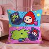Cute Cartoon Tamagotchi Cushion Cover Premium Comfort Reversible Pillow Cove Two In One Design For Any Room  Car Interior