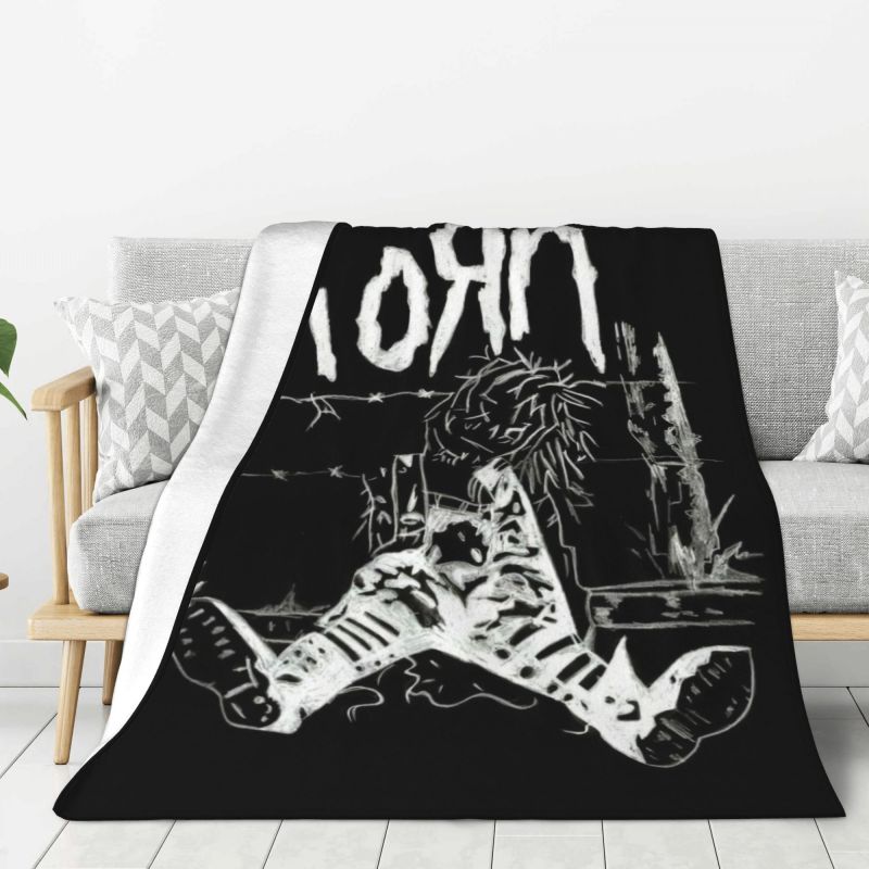 Custom Korns Alternative Metal Rock Band Blanket 3D Print Soft Flannel Fleece Warm Throw Blankets for Office Bedroom Couch Quilt