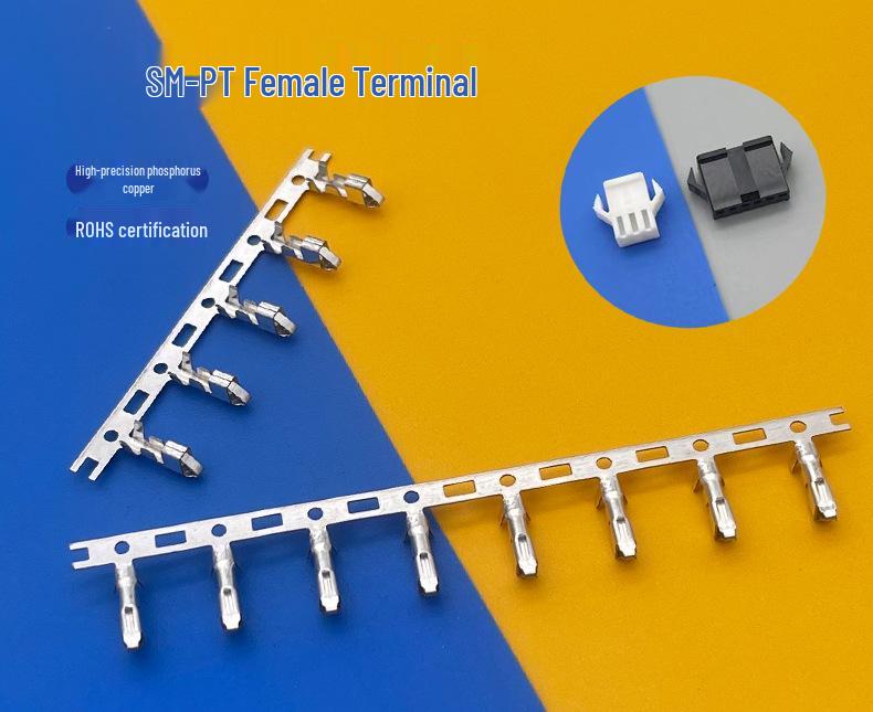 2.5mm Pitch Crimped Terminal Connector: SM-PT (Blade)/SM-RT (Pin) Receptacle