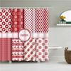 Decorative Geometric Geometry Merry Christmas Bohemian Shower Curtains Bathroom Curtain Fabric Waterproof Polyester With Hooks