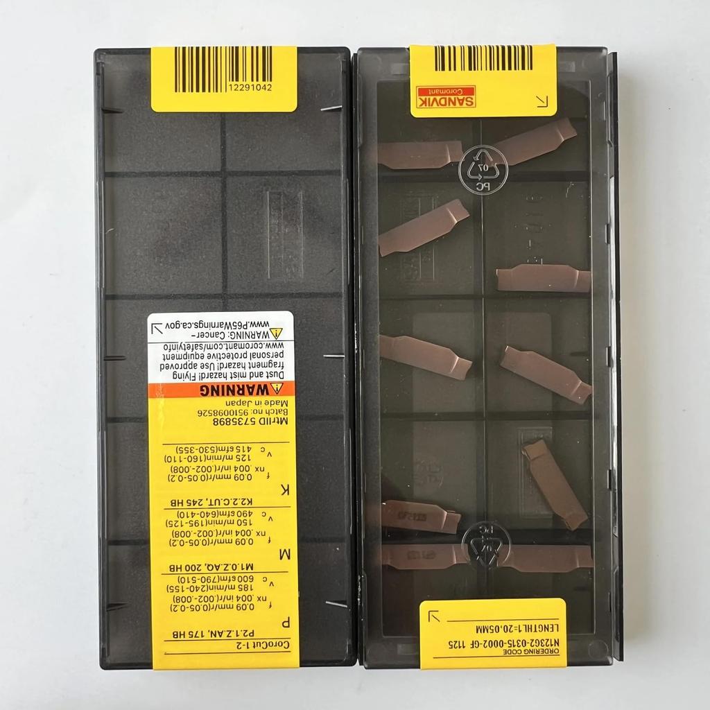 Original Sandvik / N123G2-0315-0002-GF 1125 /  CNC Lathe Carbide Blade 10 Pcs