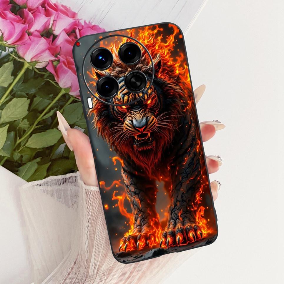 For Tecno Camon 30 Premier Camon 30 30s Pro Phone Case Chinese Dragon Cute Cat Cartoon Pattern Casing Soft TPU Silicone Cover