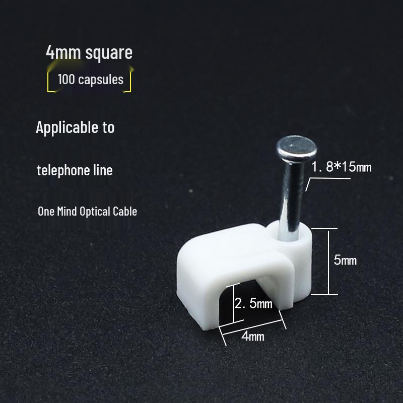 Steel & Plastic Nail Clips for Wires & Network Cables