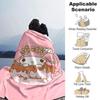 1pc My Melody blanket Lightweight Flannel Throw for Sofa Bed Travel Camping Livingroom Office Couch Chair
