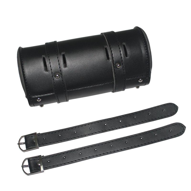 

1 шт. Мотоциклетные седельные сумки в форме ведра, черная кожаная сумка, ремень, боковая сумка для мотоциклов, модификация, водонепроницаемый багаж для хранения