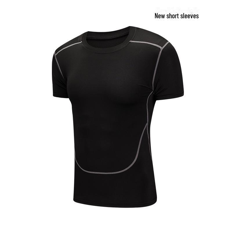 Men's Quick-Dry Short-Sleeve Sports T-Shirt - Breathable, Elastic, Ideal for Summer Training and Running
