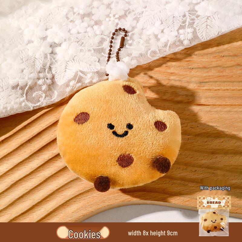 

Милый плюшевый брелок в виде круассана - Маленький мультяшный декор для рюкзака One Size