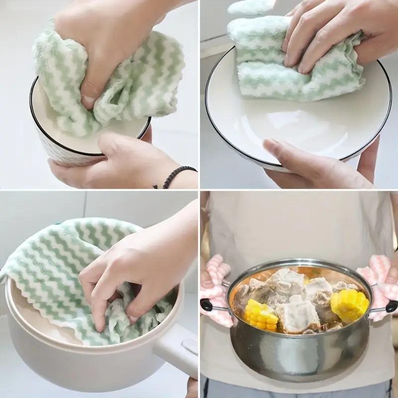 5/10 STÜCKE Mikrofaser Geschirrtücher Weiche Flecken Waschbar Küche Badezimmer Auto Fensterreinigung Wiederverwendbares Haushaltsreinigungstuch