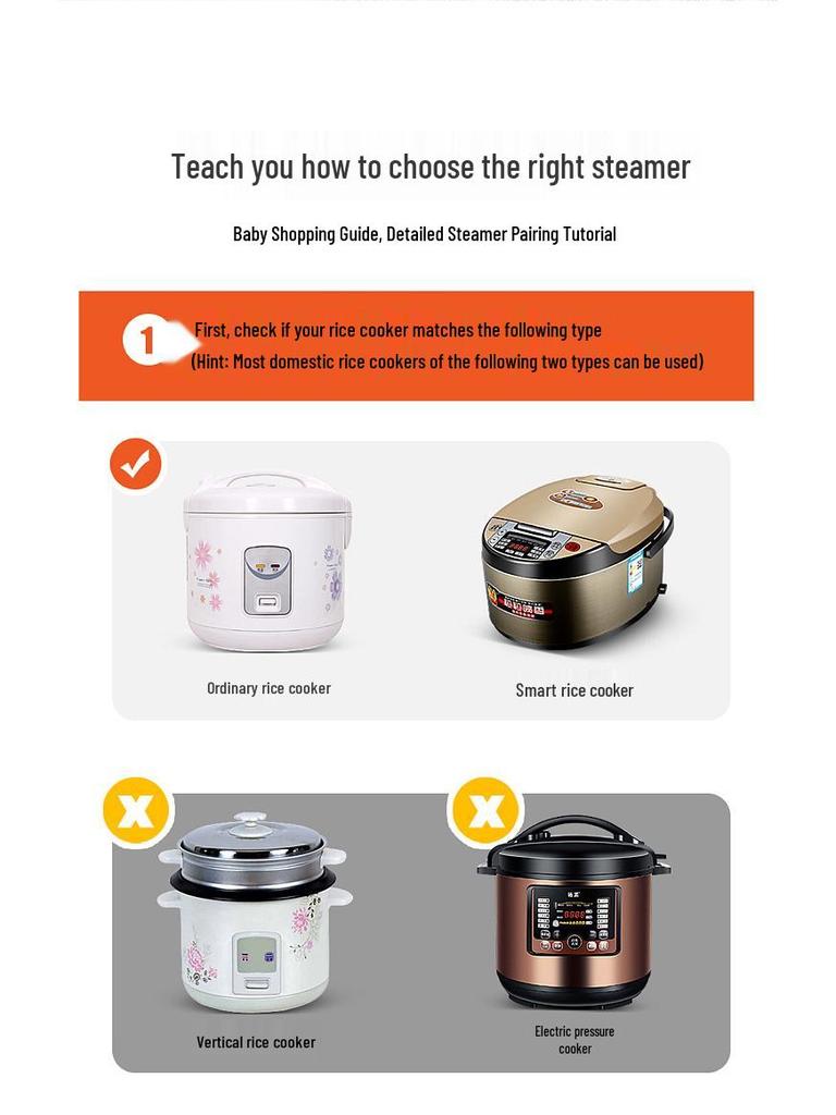 Universal 304 Stainless Steel Deepened Steaming Plate for Rice Cooker, 345L Household Steamer Rack