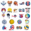 50 Ball Sports Stickers, Football Volleyball, Softball, Football, NBA Basketball Sports Set Stickers